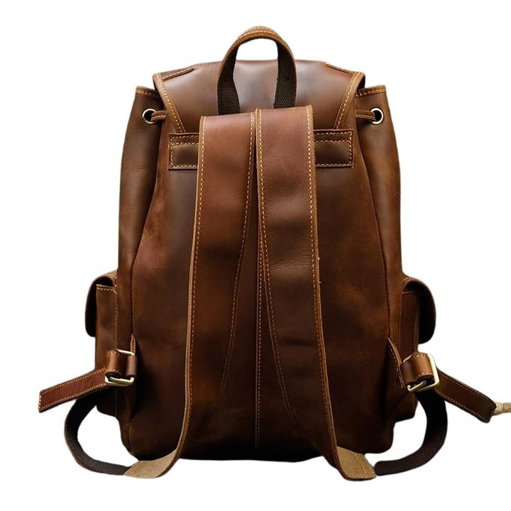 Unisex Distressed Leather Backpack