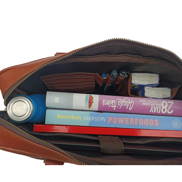 Tan Leather Laptop Bag