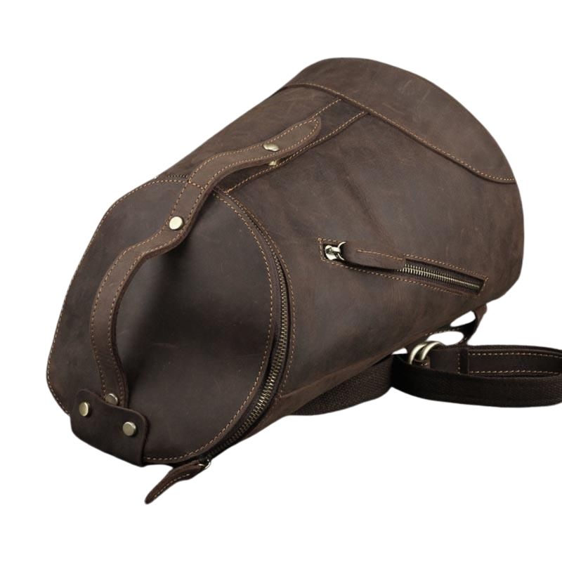 Retro Leather College Backpack