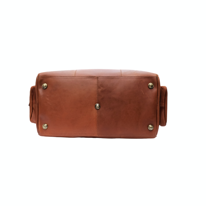 Tan Leather Travel Tote