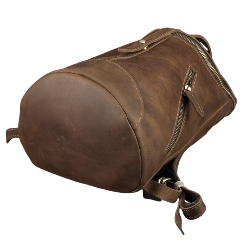 Retro Leather College Backpack