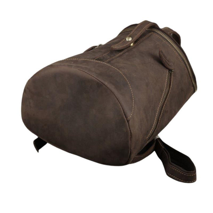 Retro Leather College Backpack