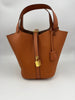 Brown with gold clasp