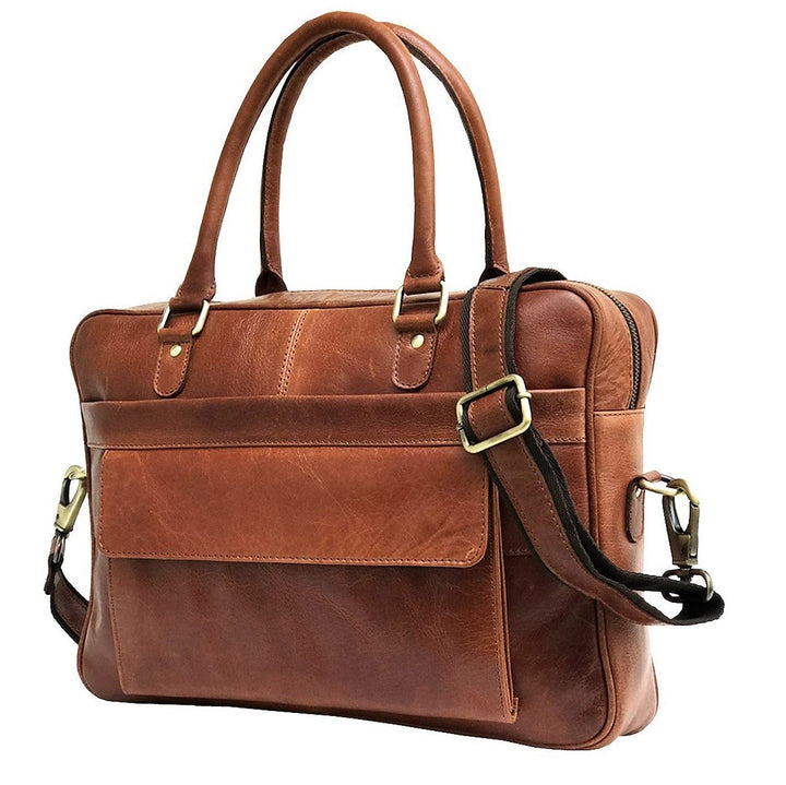 Tan Leather Laptop Bag