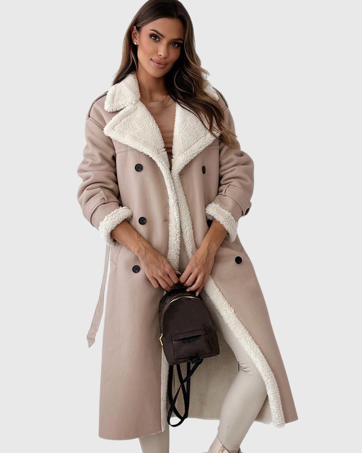 Beatrice - Long Coat with Borg Collar