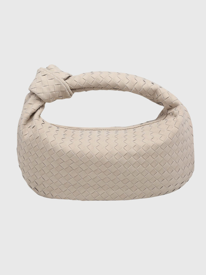 Celeste | Medium Suede Bag with Knotted Braided Detail
