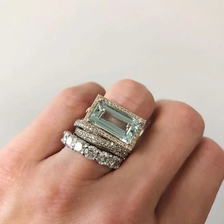 Nami | Set of Sea Glass Rings