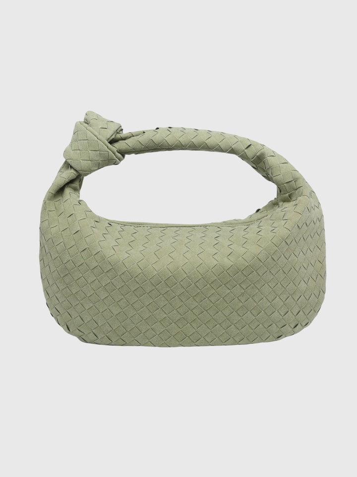 Celeste | Medium Suede Bag with Knotted Braided Detail