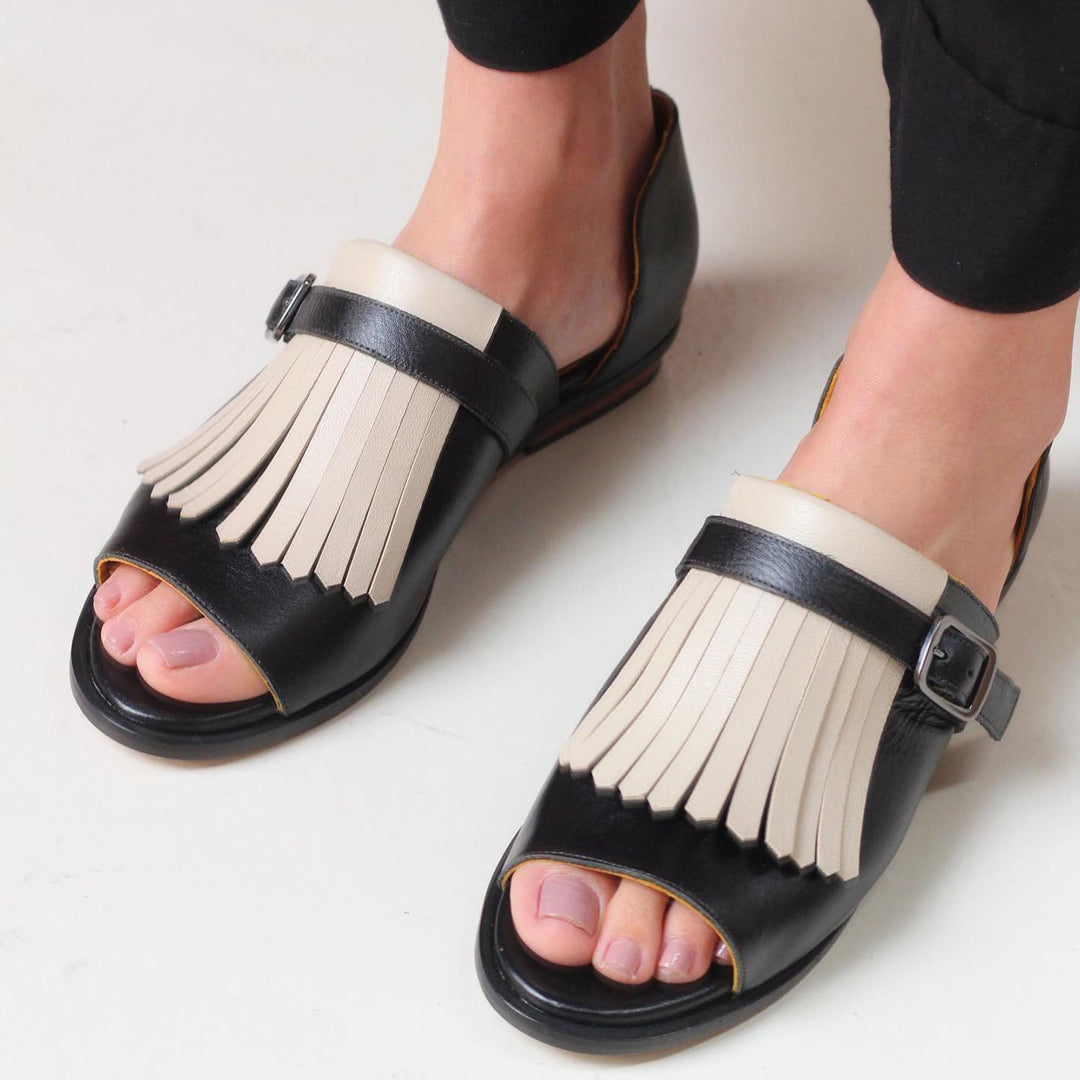 Indira™ | Fringe-Detail Slip-On Sandals
