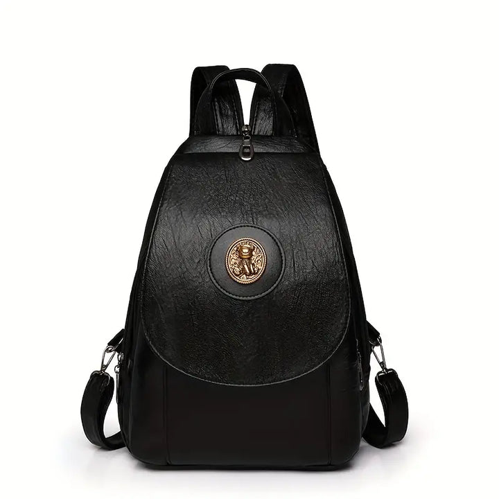 Mira's Retro Denim Backpack with Adjustable Straps