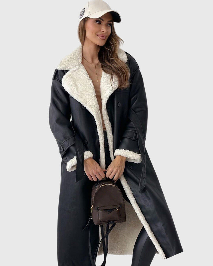 Beatrice - Long Coat with Borg Collar