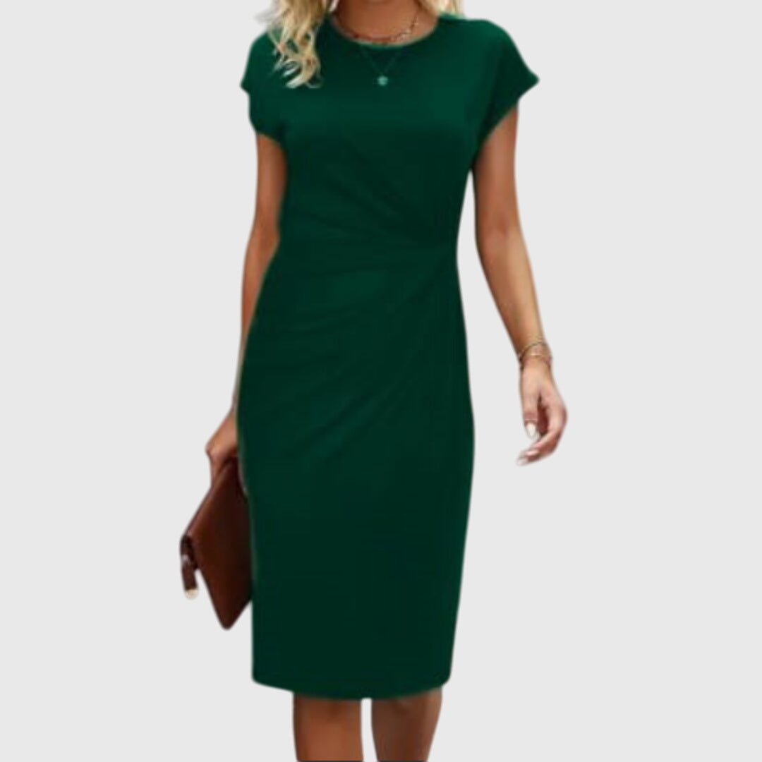 Anouk - Women's Short Sleeve Midi Dress for Formal Occasions