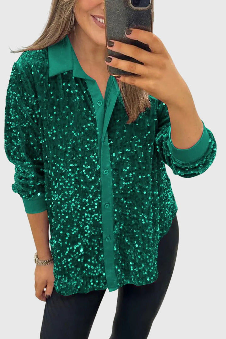 Bryony - Shimmering Sequin Blouse