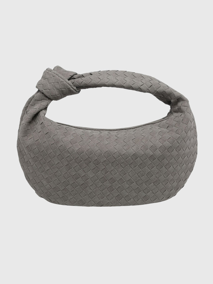 Celeste | Medium Suede Bag with Knotted Braided Detail