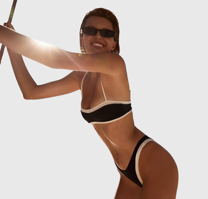 Allegra | Sleek Dual-Tone Bikini