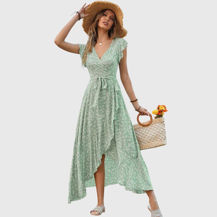 Adele - Floral Print Sleeveless Dress