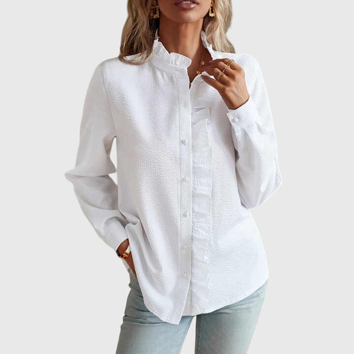 Alice - Long Sleeve Ruffle Blouse