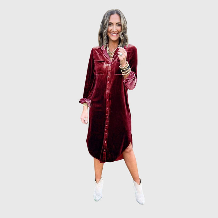 Camille - Relaxed Velvet Dress