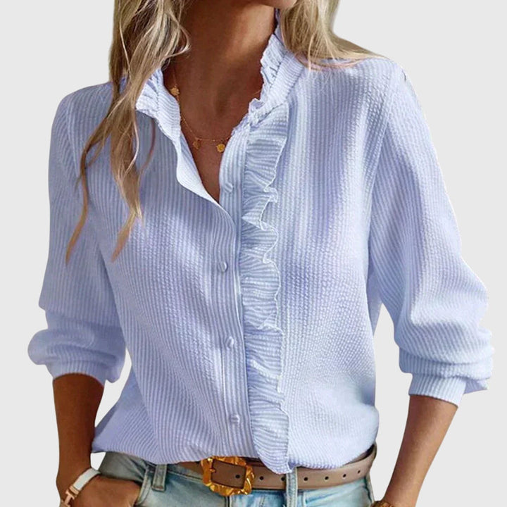 Alice - Long Sleeve Ruffle Blouse