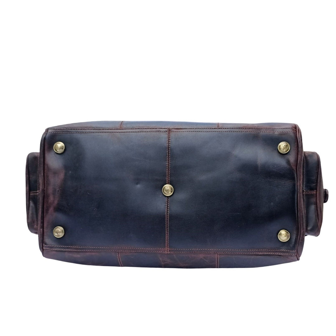 Durable Hard Wax Leather Travel Tote