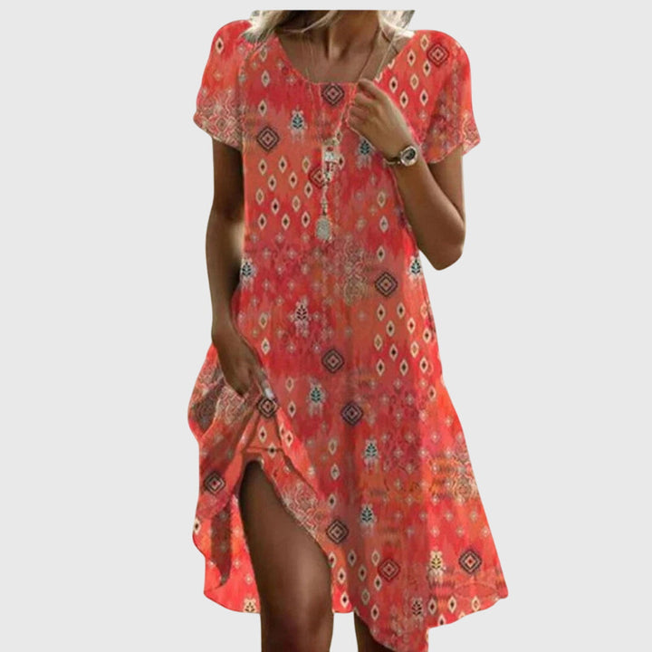 Cecilia – Bohemian Short Sleeve Dress