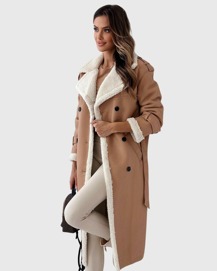 Beatrice - Long Coat with Borg Collar