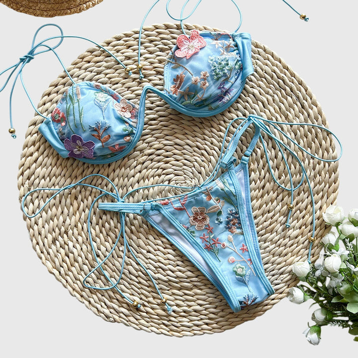 Aster | Elegant Embroidered Swimwear Set