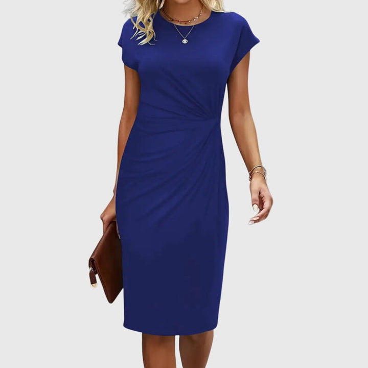 Anouk - Women's Short Sleeve Midi Dress for Formal Occasions