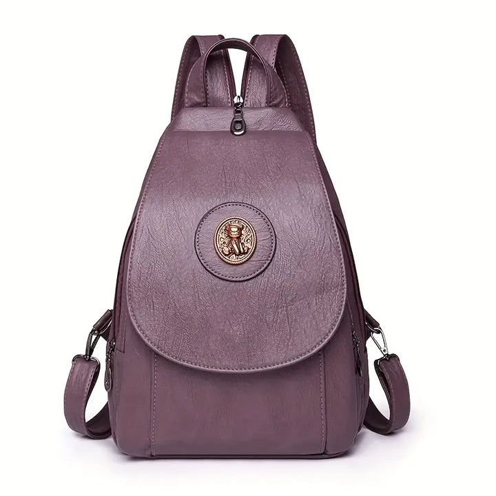 Mira's Retro Denim Backpack with Adjustable Straps