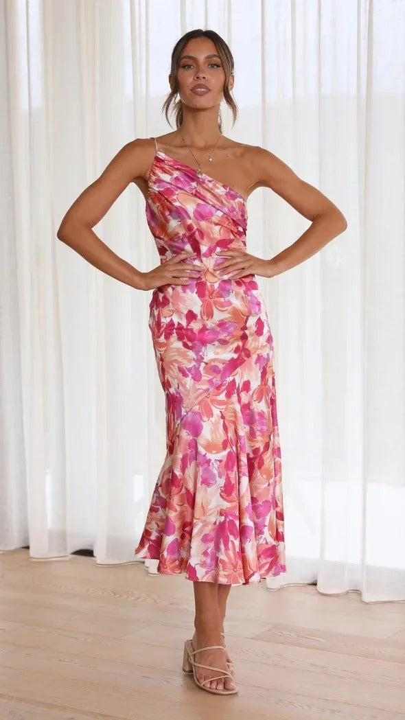 Karoline | Asymmetrical Floral Dress