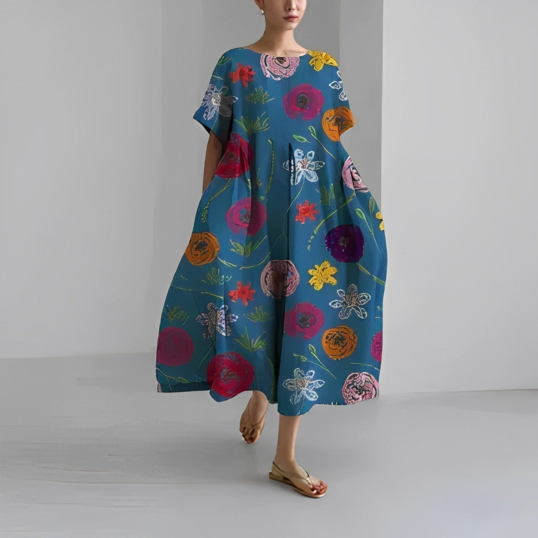 Claire™ – Floral Print Bohemian Dress
