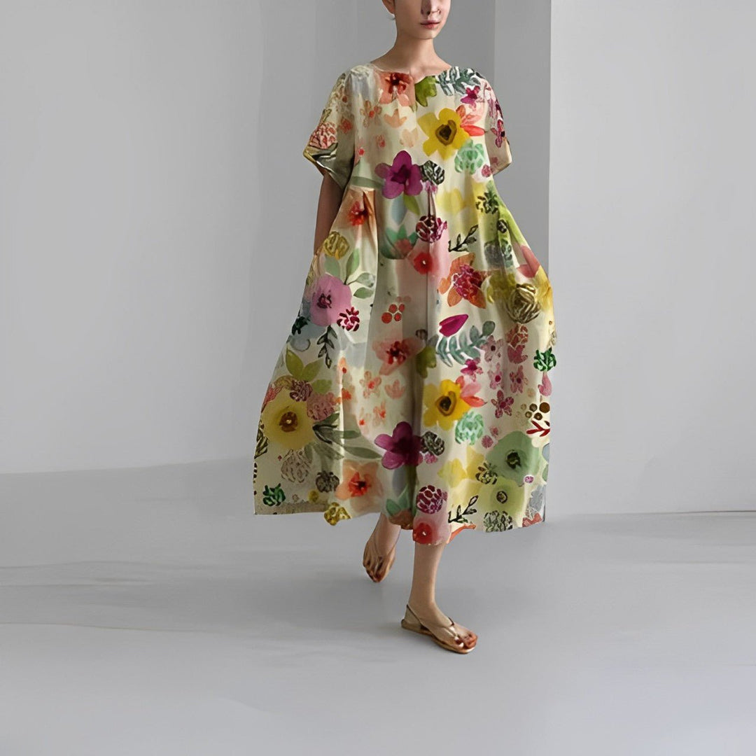 Claire™ – Floral Print Bohemian Dress