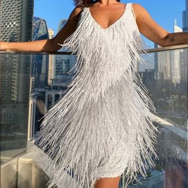 Jutte | Sparkling Fringe Dress