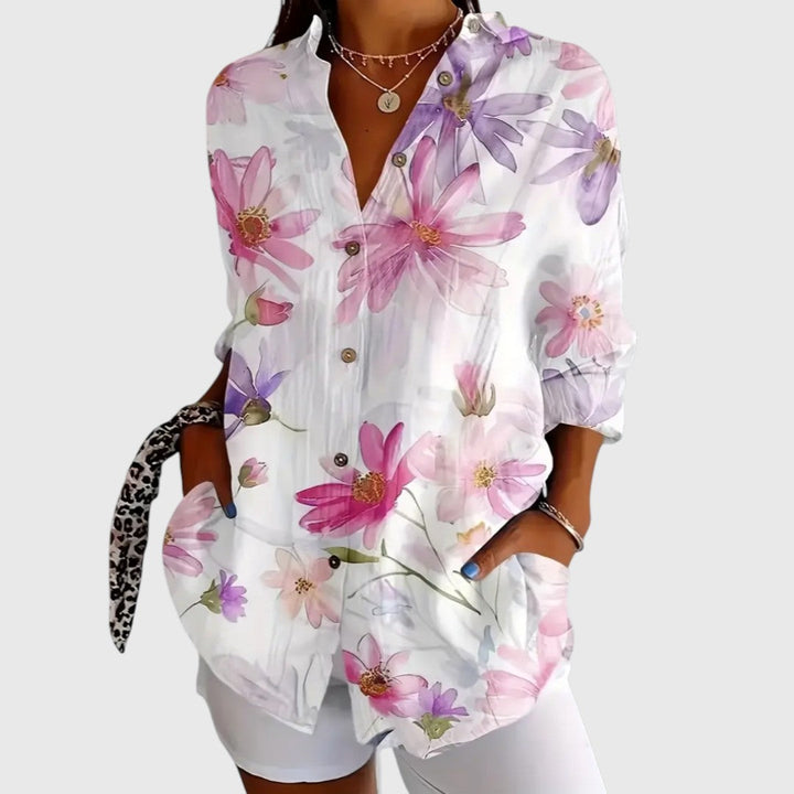 Audrey - Breezy Floral Blouse for Summer