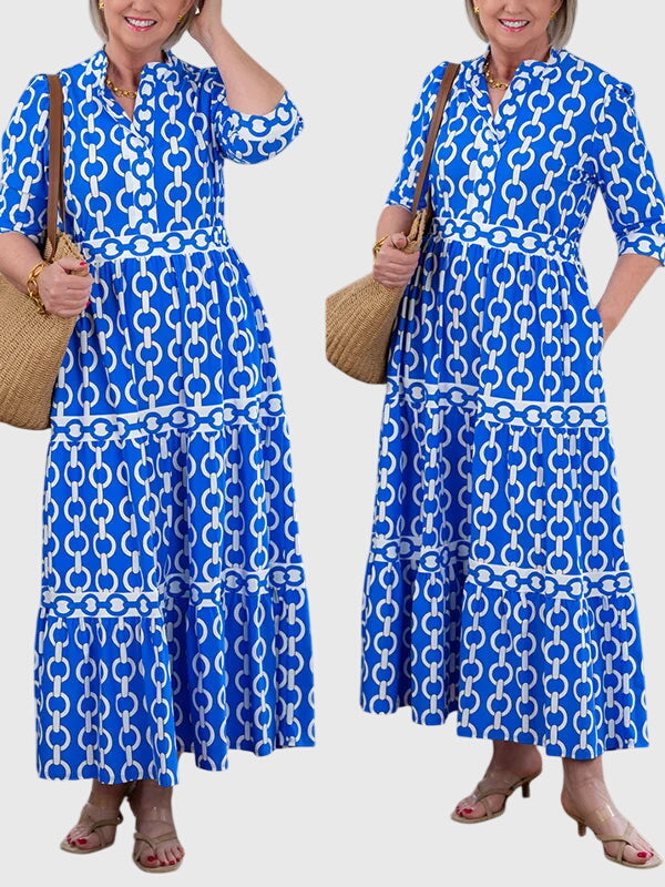 Barbara - Dress with Chain Pattern