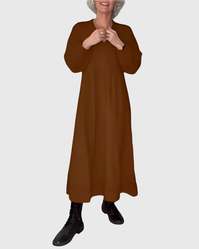 Amanda - Elegant V-Neck Maxi Dress