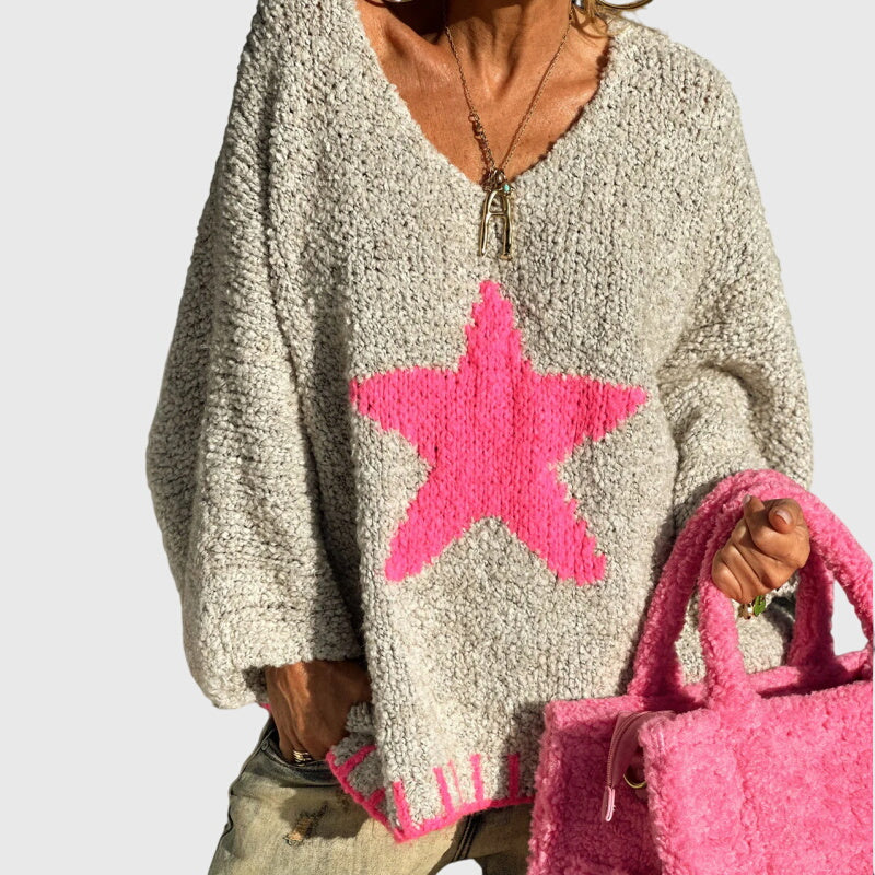 Aria V-Neck Knit Sweater