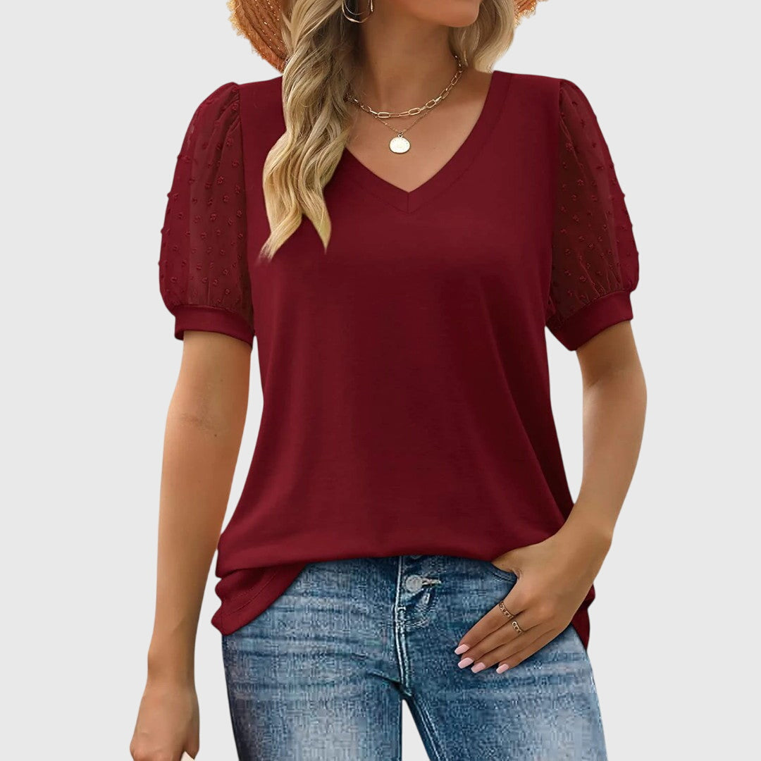 Arlie - Chic V-Neck Elegant Top