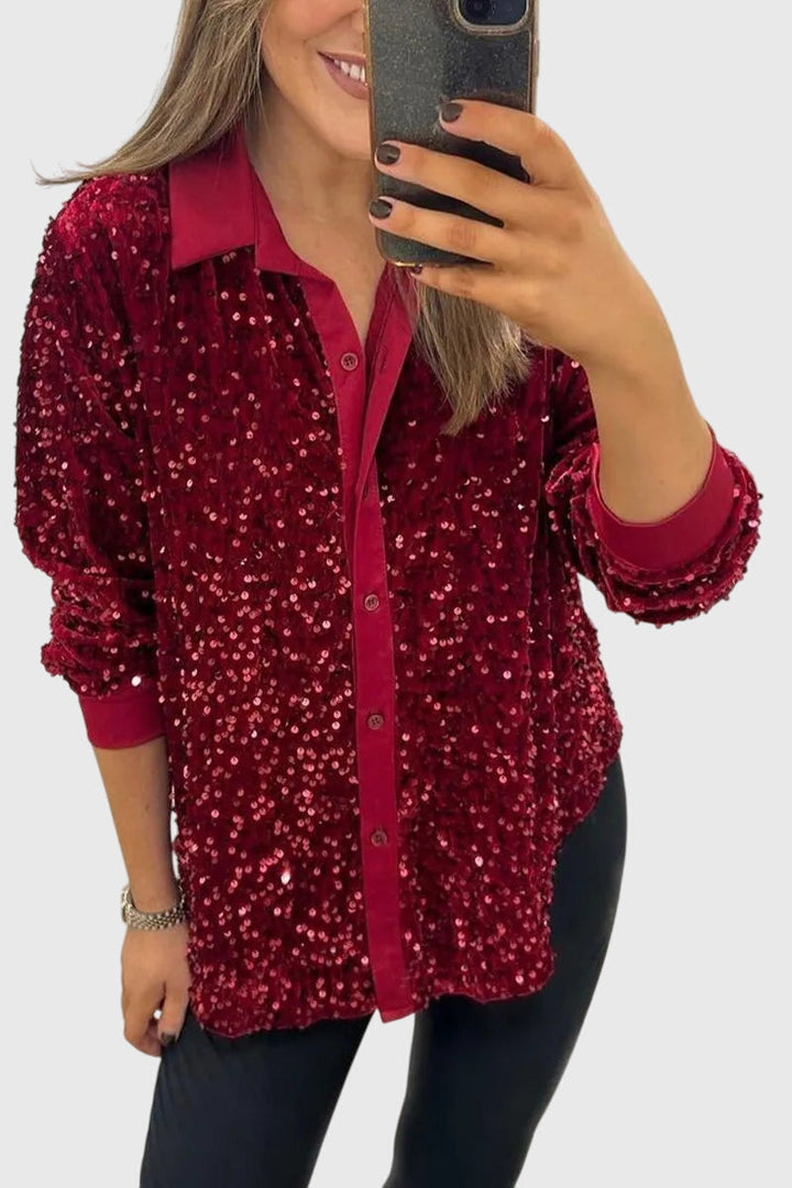 Bryony - Shimmering Sequin Blouse