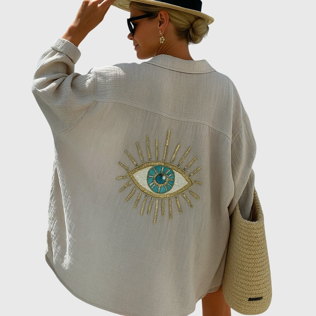 Anna - Greek-Inspired Eye Graphic Tee