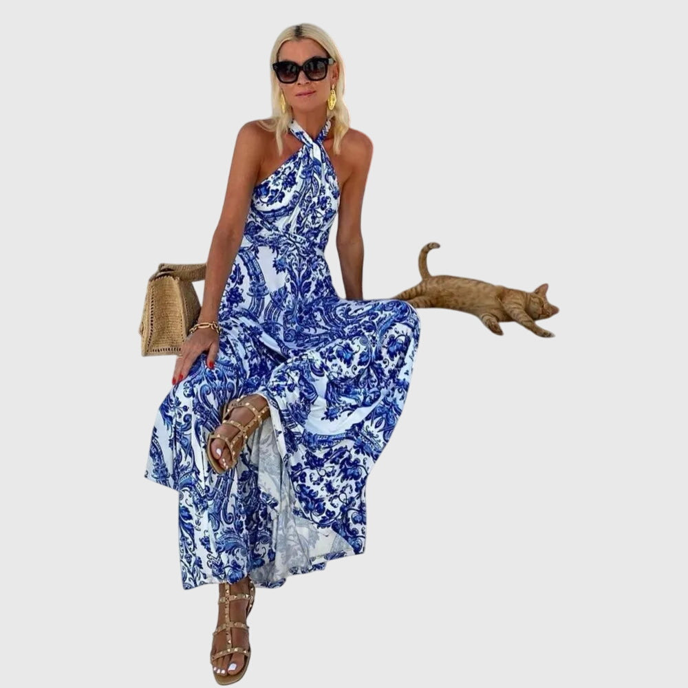 Carol - Sleeveless Halter Dress