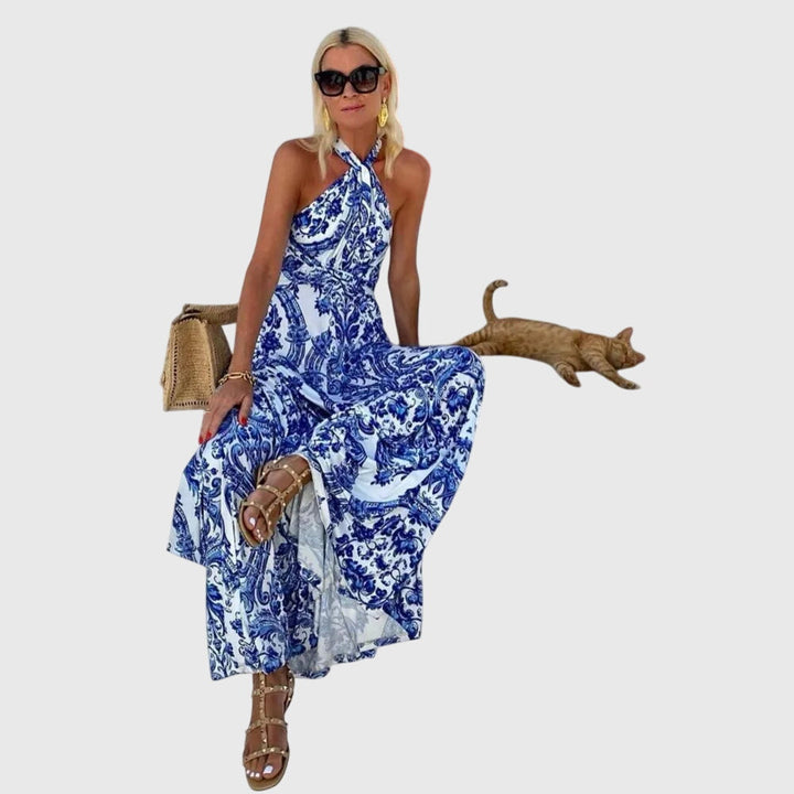 Carol - Sleeveless Halter Dress