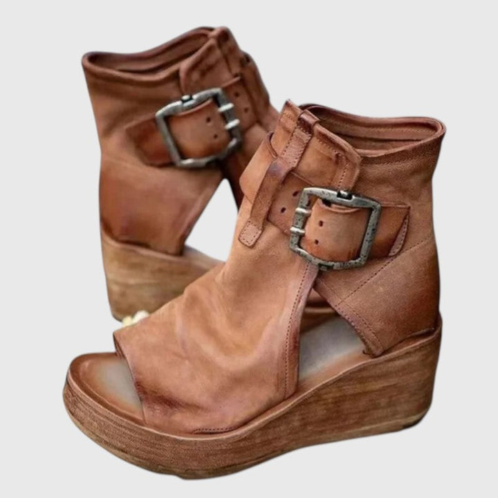 Cathy - Suede Ridge Ankle Boots