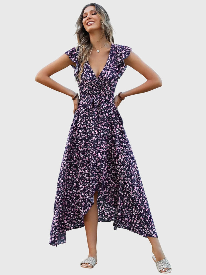 Adele - Floral Print Sleeveless Dress