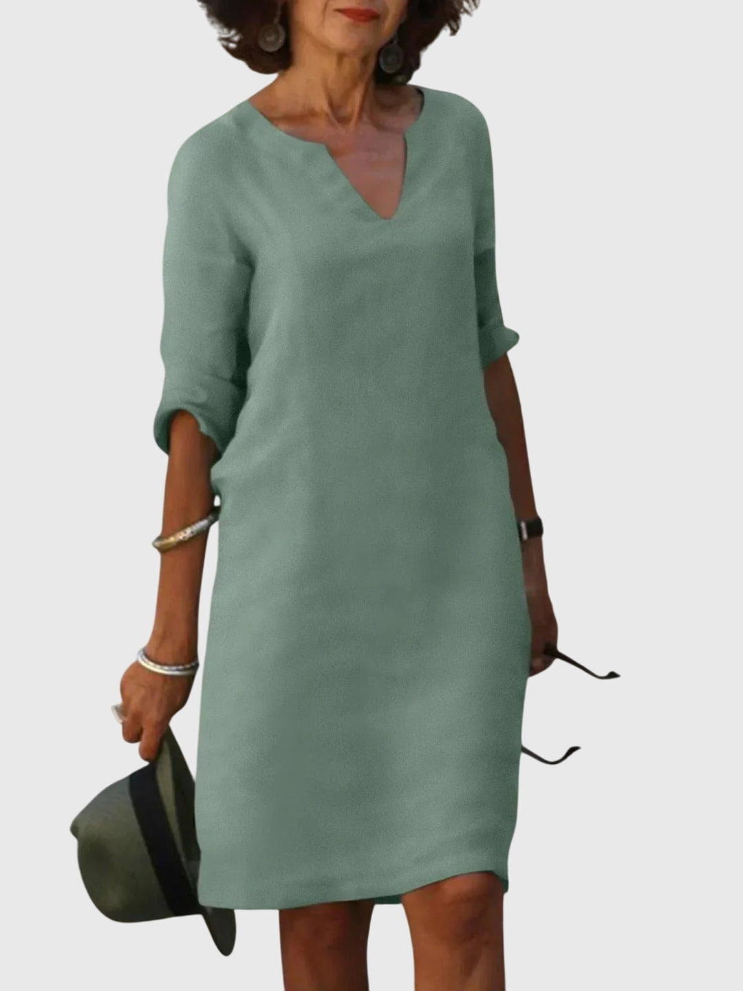 Chelsea - Relaxed V-Neck Dress
