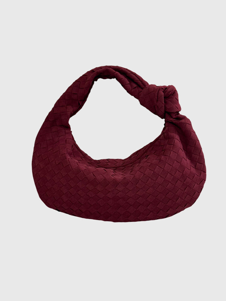 Celeste | Medium Suede Bag with Knotted Braided Detail
