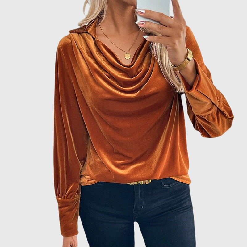 Cassy - Sophisticated Velvet Top