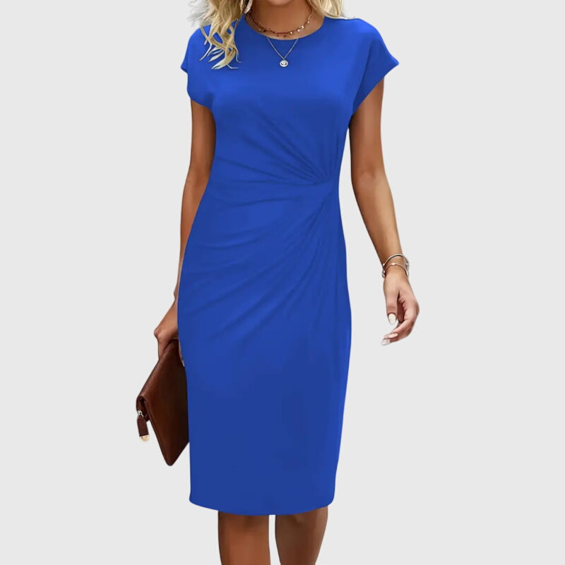 Anouk - Women's Short Sleeve Midi Dress for Formal Occasions