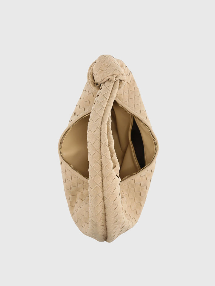 Celeste | Medium Suede Bag with Knotted Braided Detail