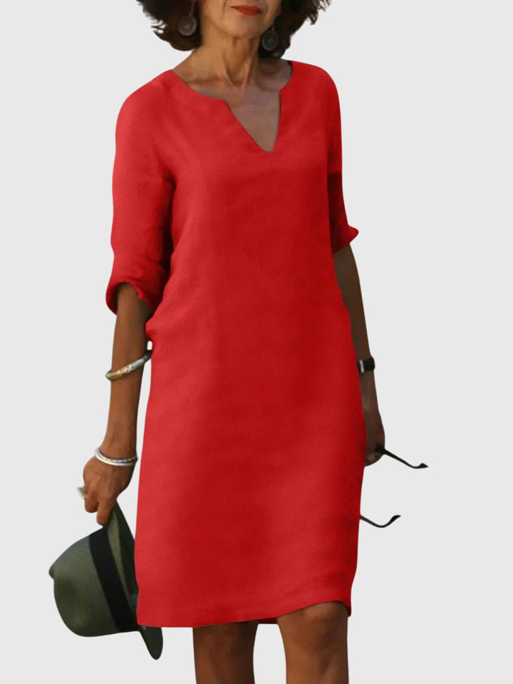 Chelsea - Relaxed V-Neck Dress